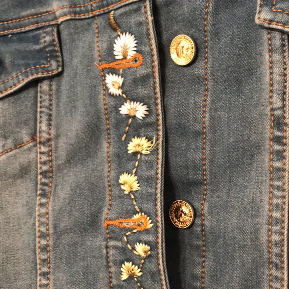 Embroidered Blue Jean Jacket - Picture 8 of 8